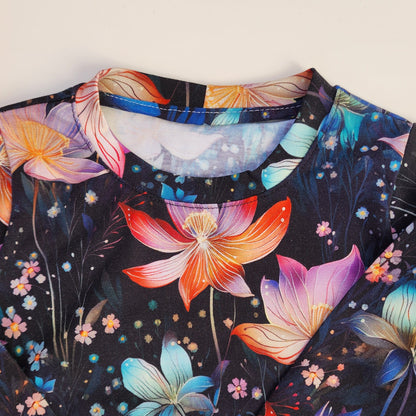 Oberteil - moonlight flowers